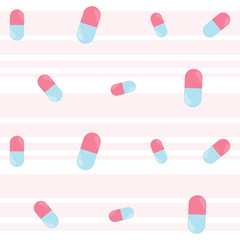 Pattern illustration of colorful pills
