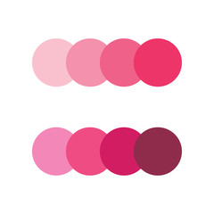 Pink color palette vector illustration