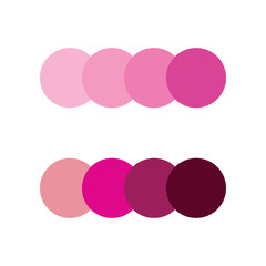 Pink color palette vector illustration