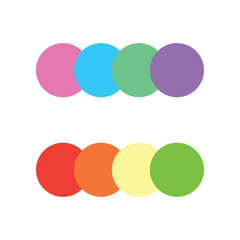 Colour palette vector illustration set