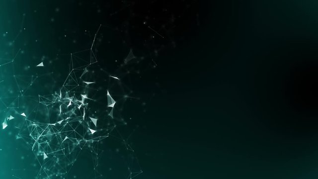 Digital Web Background. Digital Lines and Dots Interconnected with Nodes. Digital Animated Background.