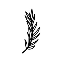 decorative nature foliage leaves branch icon thick line