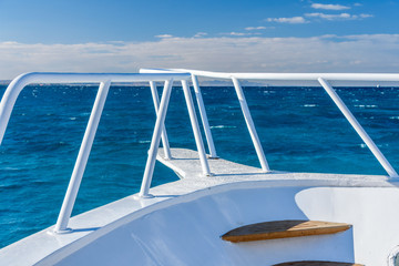 View on a Red sea from the yacht bow