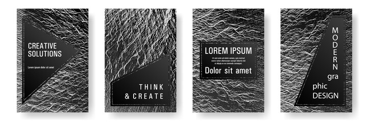 Booklet design vector layouts set.