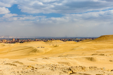 View on Cairo city from the Giza plateau