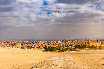 View on Cairo city from the Giza plateau