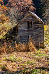 Old Barn Structure set in the Autumn Countryside