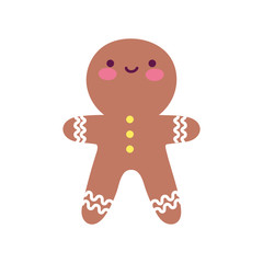 merry christmas celebration gingerbread man biscuit decoration