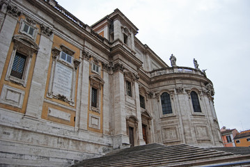 A view of Santa Maria Maggiore church, in piazza dell'Esquilino, Rome