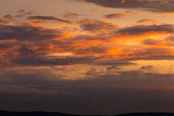 Colorful clouds in the sky