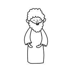 wise king manger nativity, merry christmas thick line