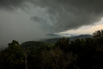 storm over mountains