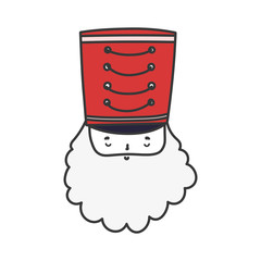 merry christmas celebration nutcracker soldier face with hat