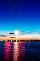 Naklejka na ściany i meble Fireworks in Weymouth
