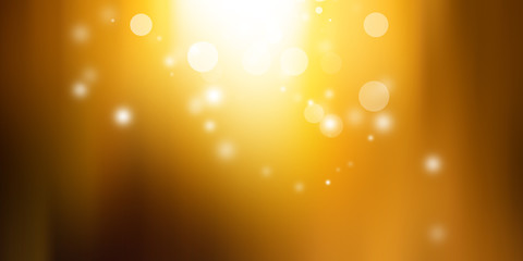 Abstract hot blurred with circle light on orange backdrop is motion background. Summer background with a magnificent sun burst with lens flare.