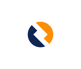 Circle square swoosh Logo Icon Premium Minimal emblem design template