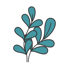 green leaves foliage botanical icon