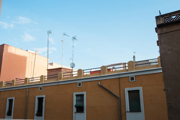 house, building, architecture, sky, roof, window, home, blue, city, old, facade