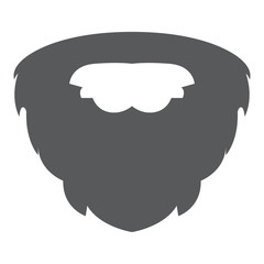 Isolated beard image. Hipster style - Vector illustration
