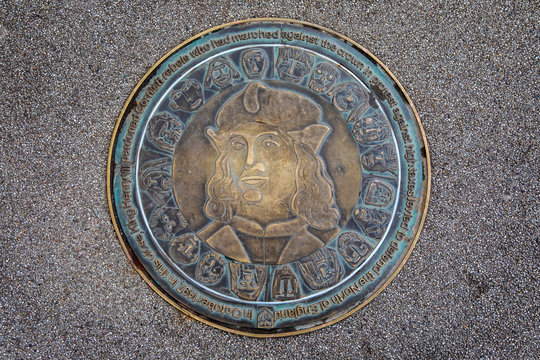 King Henry VII Plaque At Exeter Cathedral