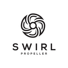 abstract letter s logo for with swirl propeller design template © larisst