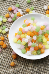 色とりどりの金平糖　和風飴　日本飴　