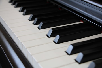 piano keyboard closeup
