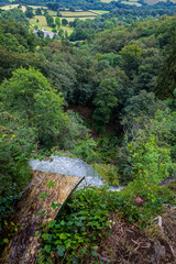 Top of Lady Exmouth Falls in Devon