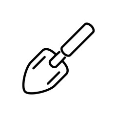 shovel tool rural agriculture thick line
