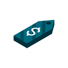 tag price offer online shopping isometric icon