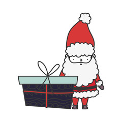 santa claus with gift celebration merry christmas