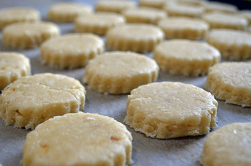 Galletas de coco listas para hornear