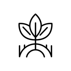 growing plant rural agriculture thick line