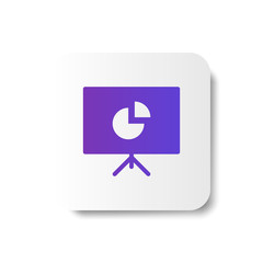 pie chart presentation icon in smooth gradient color