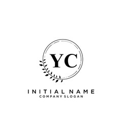 Letter YC Beauty Logo Template Vector