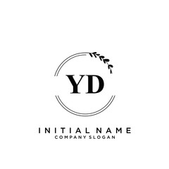 Letter YD Beauty Logo Template Vector