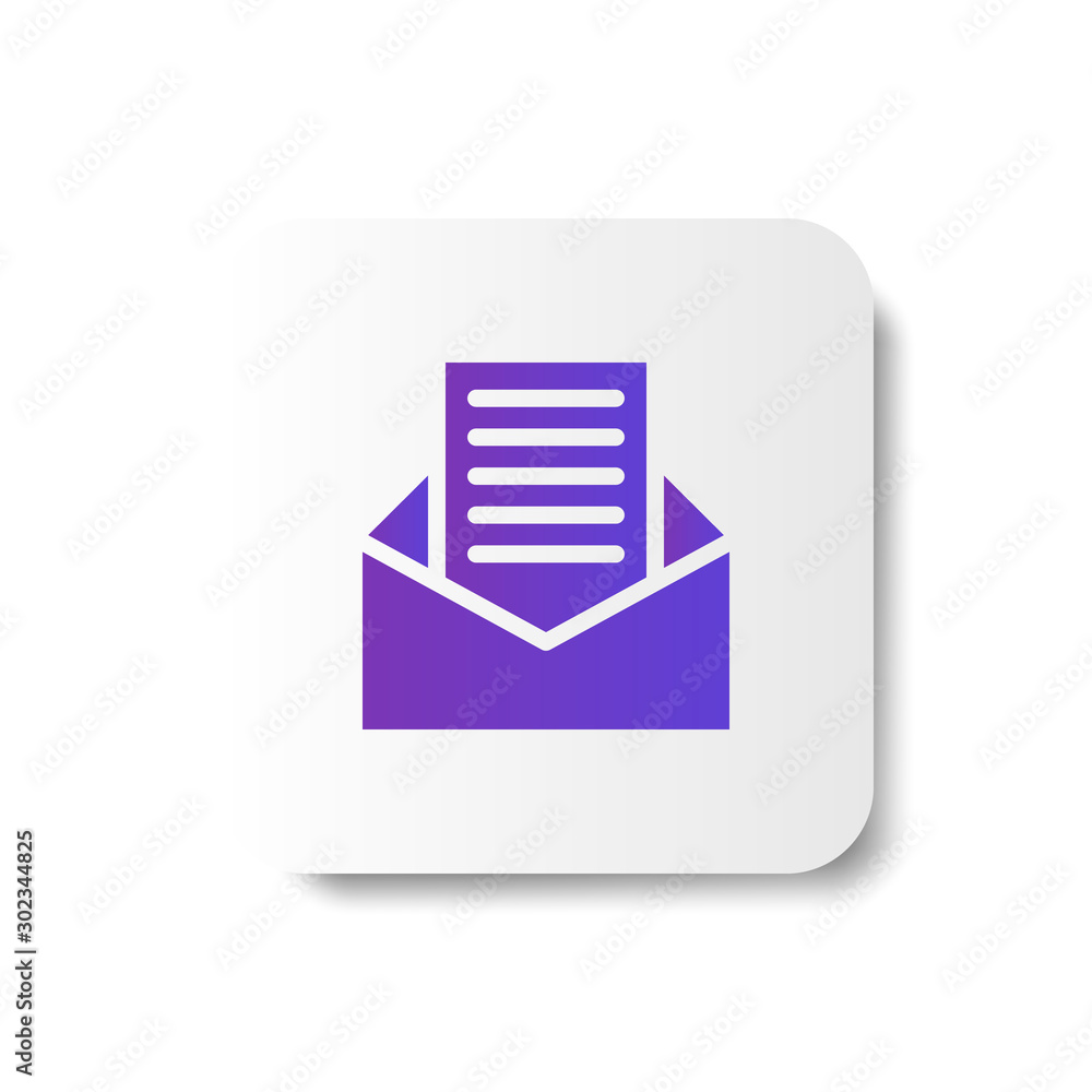 Poster email icon in smooth gradient color