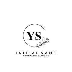 Letter YS Beauty Logo Template Vector