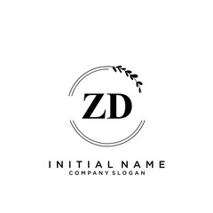 Letter ZD Beauty Logo Template Vector