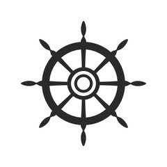 Fototapeta premium ship steering wheel icon vector template