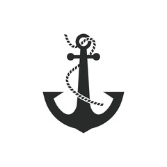 anchor icon vector logo design illustration