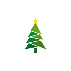 Christmas trees icon isolated on white background. Vector illustration. EPS10