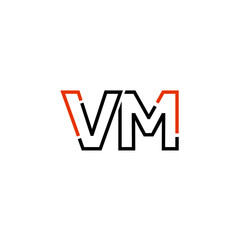 Letter VM logo icon design template elements
