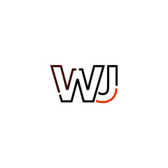 Obraz premium Letter WJ logo icon design template elements