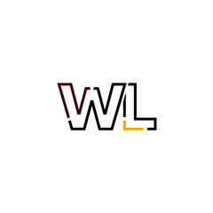 Fototapeta premium Letter WL logo icon design template elements