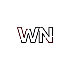 Letter WN logo icon design template elements