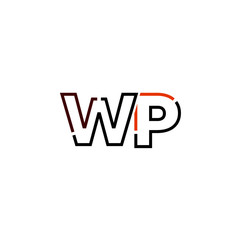 Obraz premium Letter WP logo icon design template elements