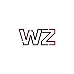 Letter WZ logo icon design template elements