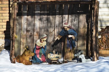 Fototapeta premium Rustic Nativity Scene