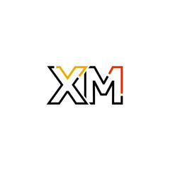 Letter XM logo icon design template elements